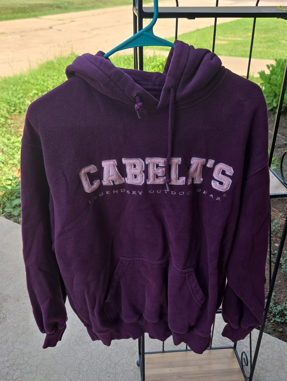 Cabela's Men's Deep Purple Crewneck Hoodie Sweatshirt